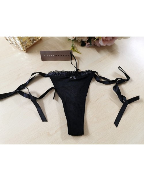 Sisley Underwear XS(34) dydžio juodos spalvos stringai 10020