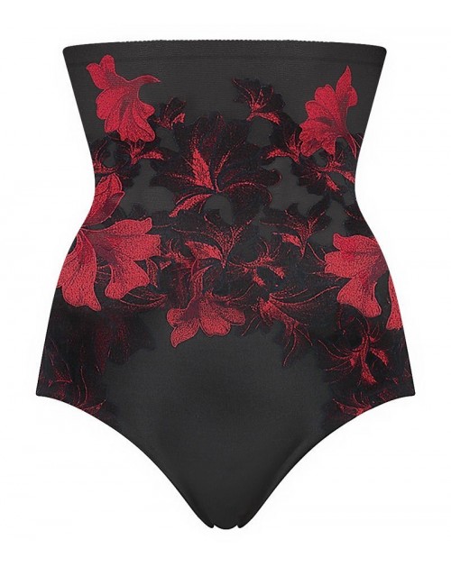Triumph juodos su raudonomis  gėlytėms S(36) dydžio kelnaitės Magic  Lily Sensation Highwaist Panty