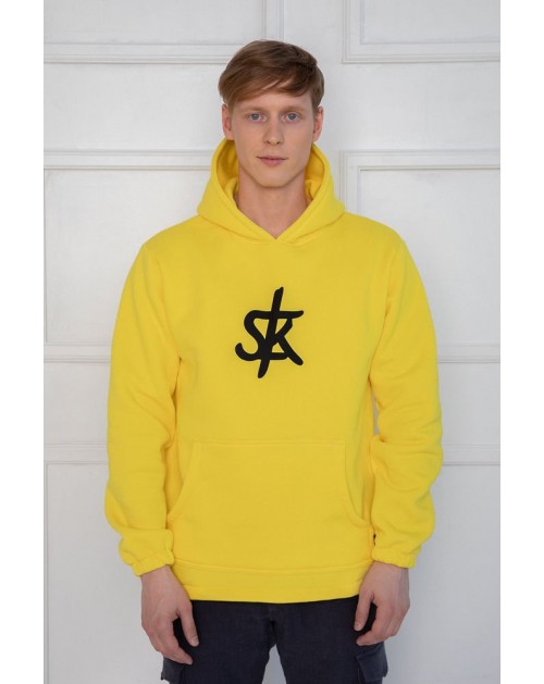 Sofa Killer ryškiai geltonas džemperis su SK logotipu