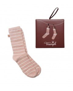 Triumph rausvos spalvos blizgios  moteriškos kojinės Accessories Gift Set Sock  02