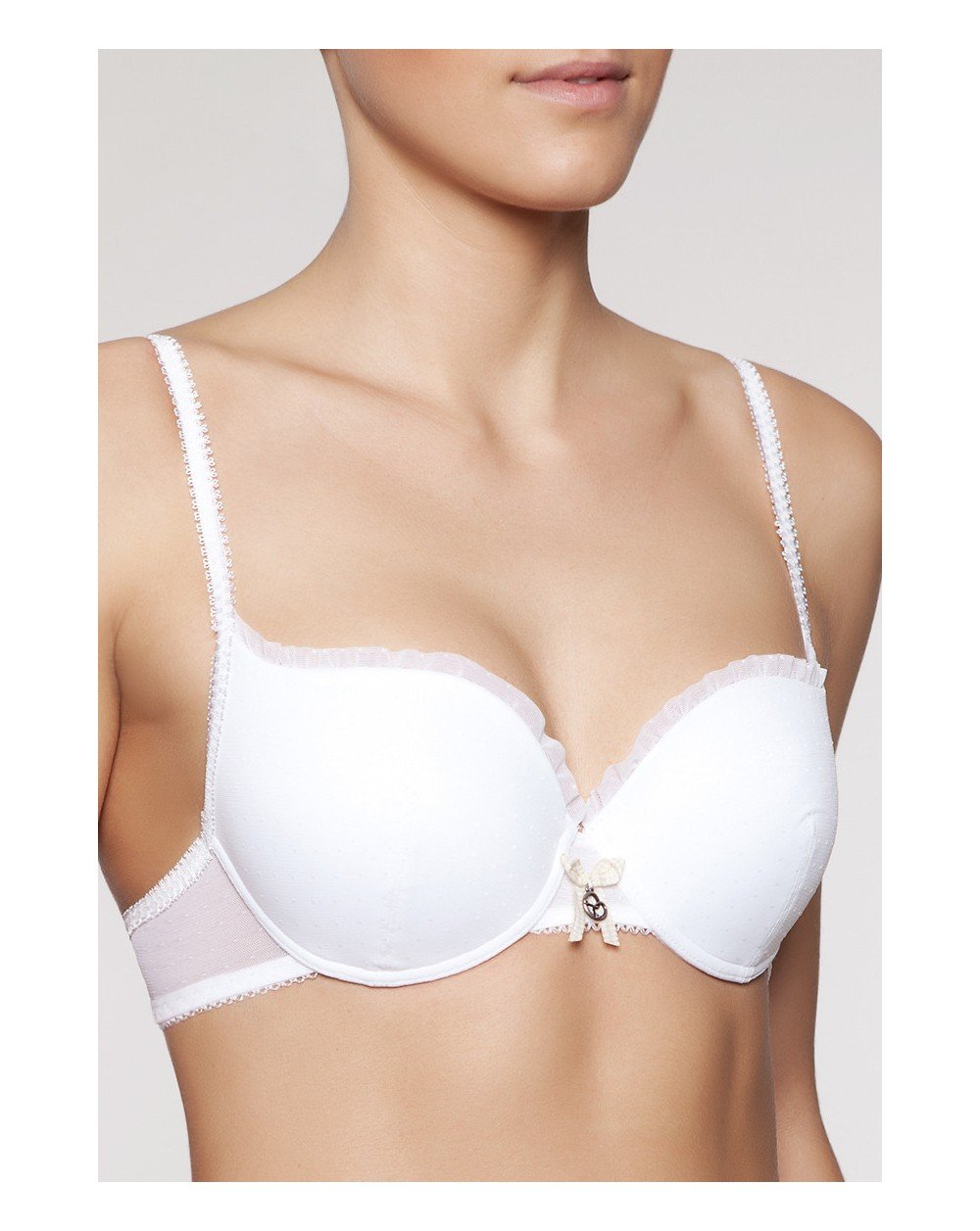 Triumph 70A balta push-up liemenėlė dirndl basic whu