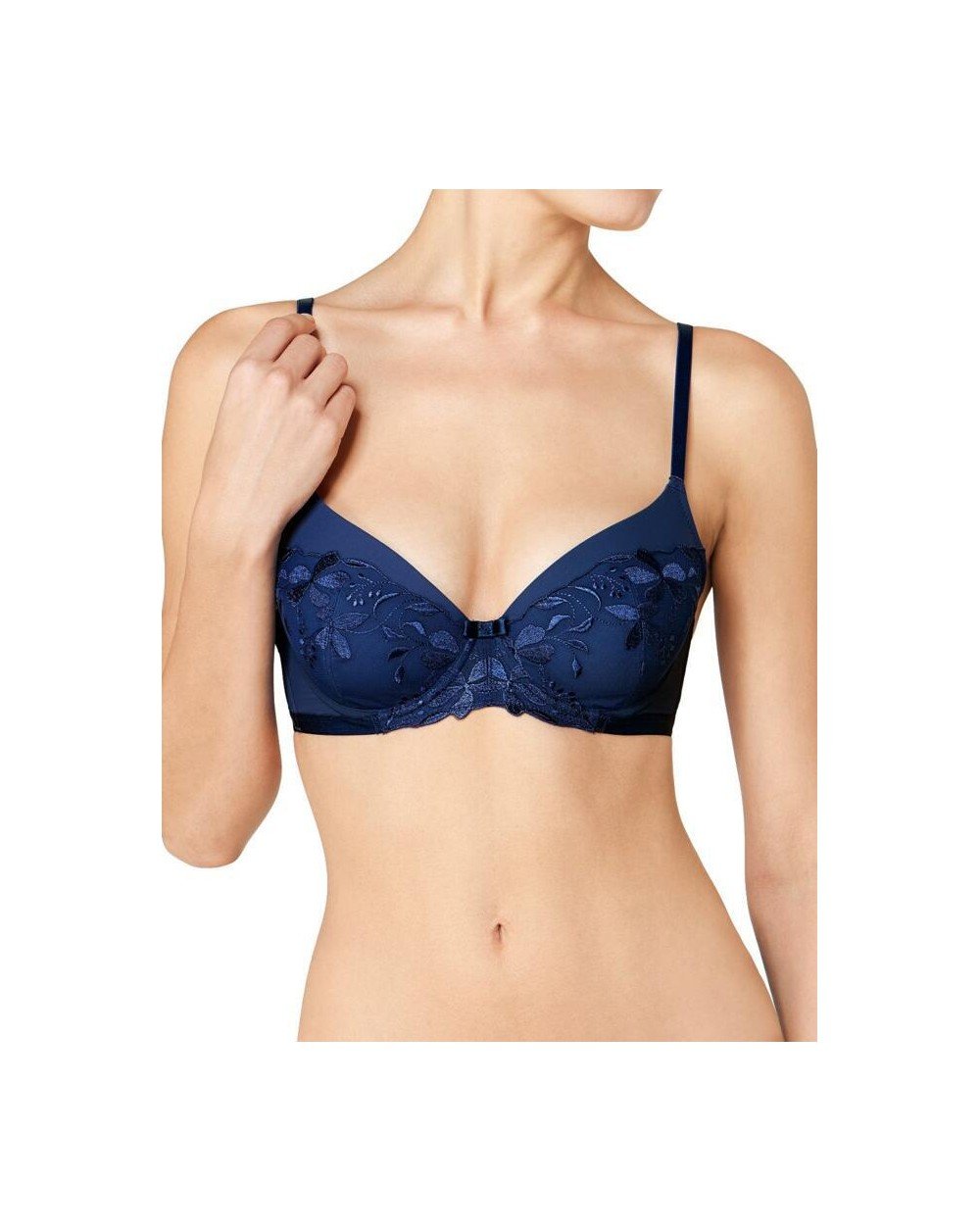 Triumph 70G tamsiai mėlynos spalvos push-up liemenėlė Sexy Angel Spothlight WHU