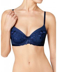 Triumph 70G tamsiai mėlynos spalvos push-up liemenėlė Sexy Angel Spothlight WHU