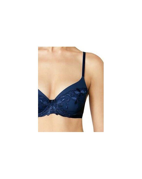 Triumph 70G tamsiai mėlynos spalvos push-up liemenėlė Sexy Angel Spothlight WHU