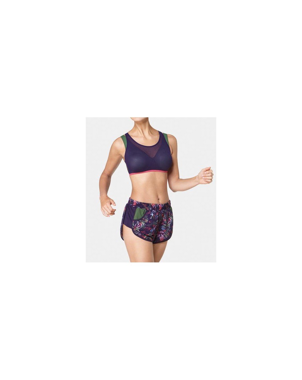 Triumph moteriški violetinės spalvos su raštais laisvalaikio  šortai Cardio Apparel Better Short