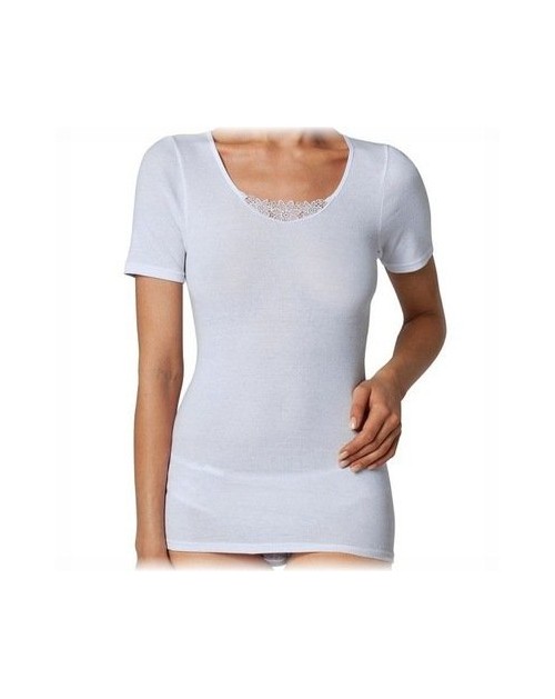 Triumph 46(XXXL)  dydžio baltos spalvos moteriški medvilniniai marškinėliai Yselle Basics Shirt03 2P