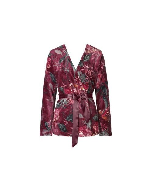 Triumph margas bordo spalvos moteriškas trumpas chalatas Robes Robe Short Print